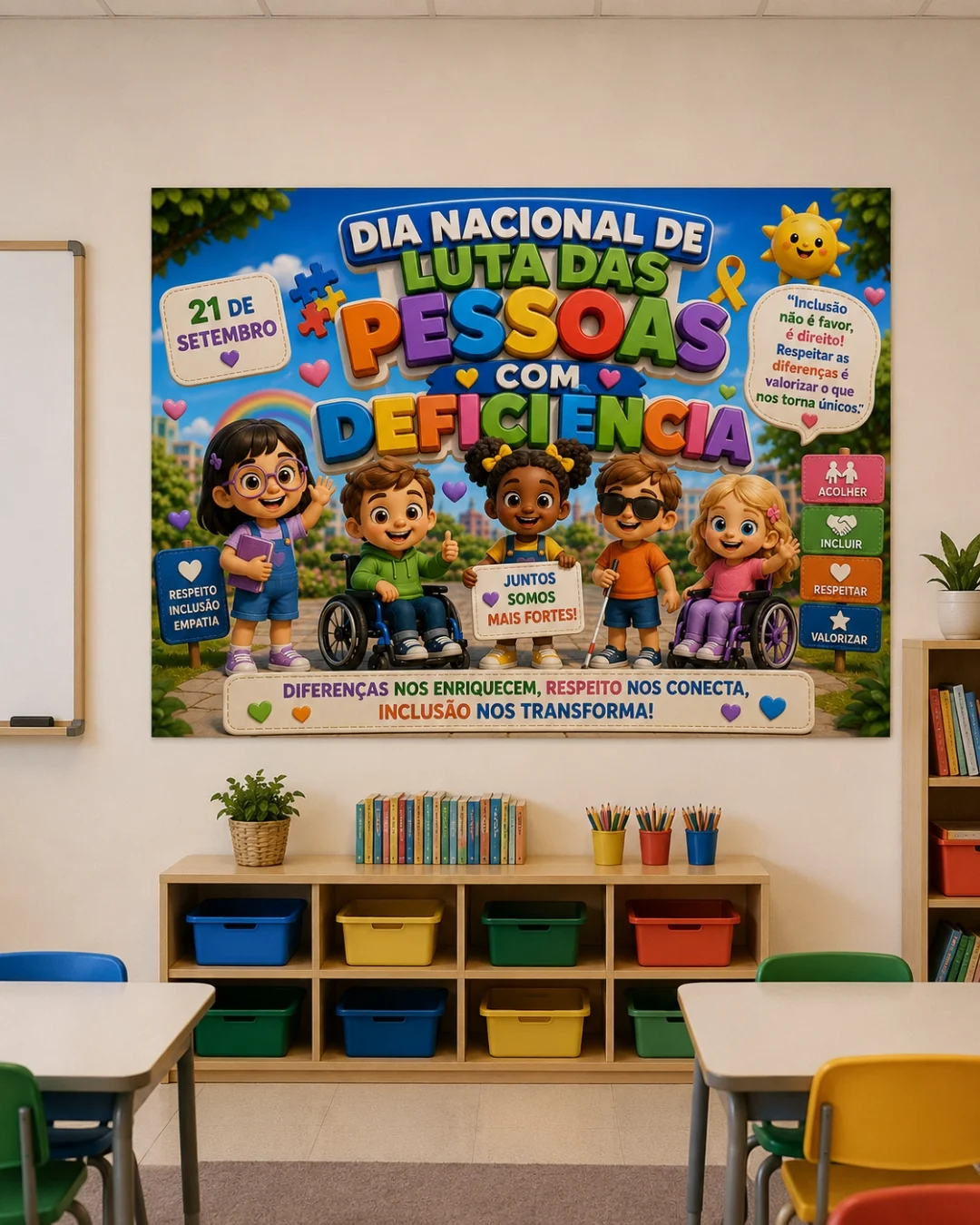 PAINEL PEDAGÓGICO – LUTA DAS PESSOAS COM DEFICIÊNCIA — Datas comemorativas para Educação Infantil: Promova a inclusão, o…