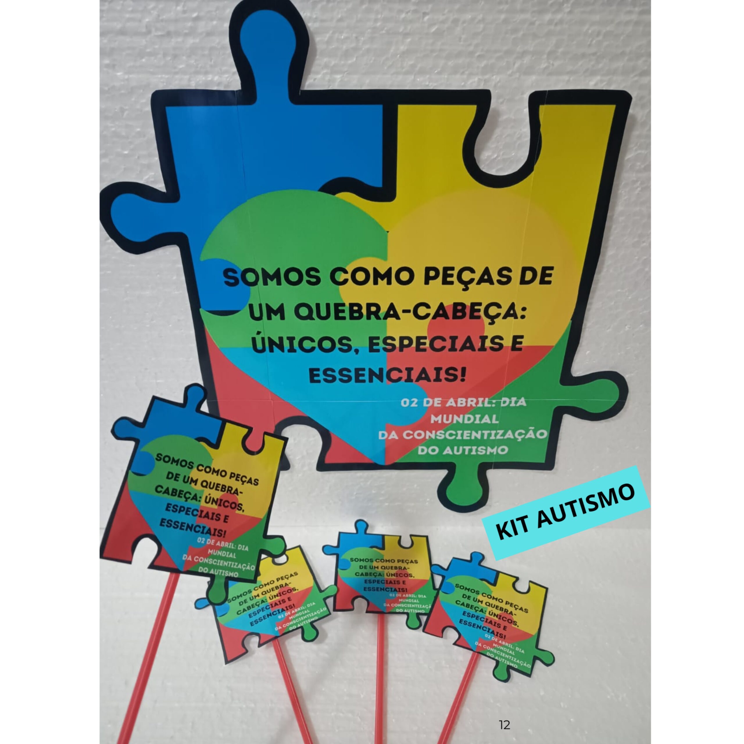 Painel + plaquinha – conscientização do autismo – Material Pedagógico — capa do material
