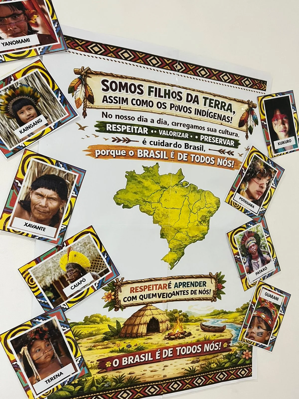Painel povos indígenas somos filhos da terra — amostra 1: * Painel povos indígenas* ✨ Deixe sua sala mais bonita,…