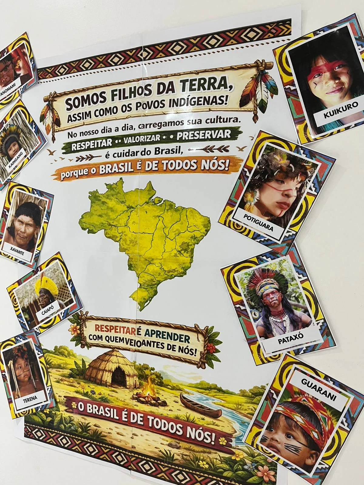 Painel povos indígenas somos filhos da terra — amostra 2: * Painel povos indígenas* ✨ Deixe sua sala mais bonita,…