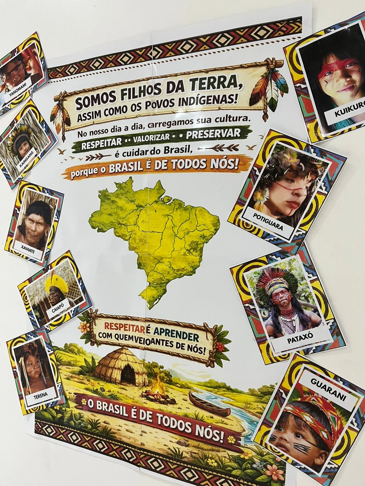 Painel povos indígenas somos filhos da terra — amostra 3: * Painel povos indígenas* ✨ Deixe sua sala mais bonita,…