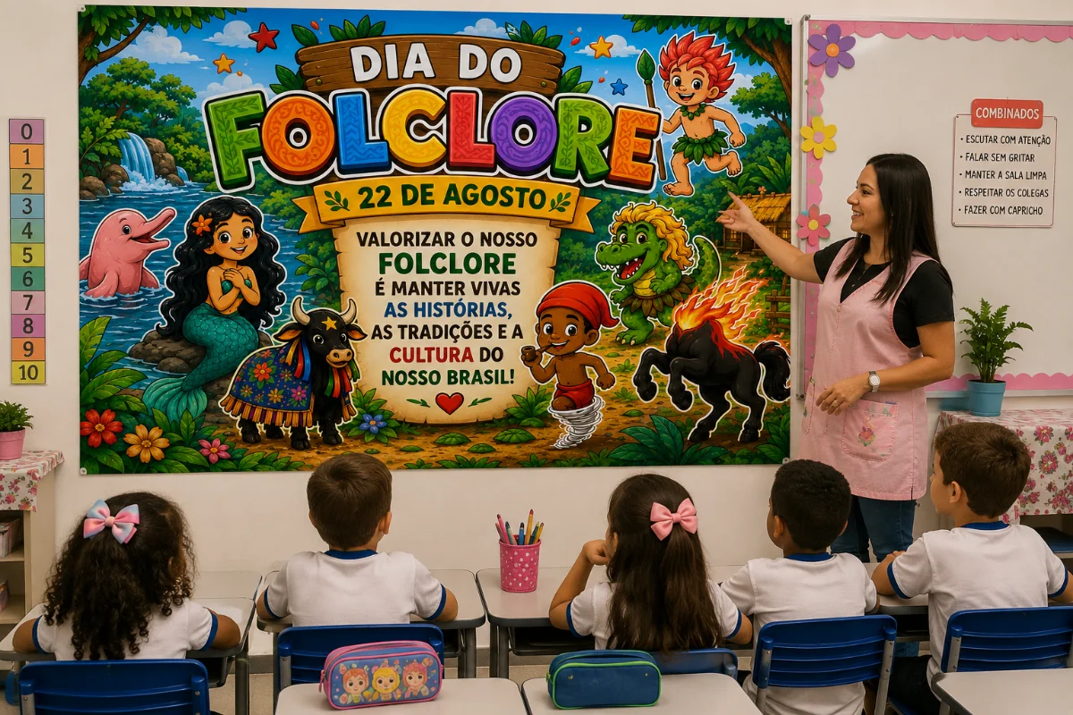 Painel prático dia do Folclore — Datas comemorativas para Todas as séries: PAINEL DIA DO FOLCLORE O ARQUIVO É COMPOSTO POR:…