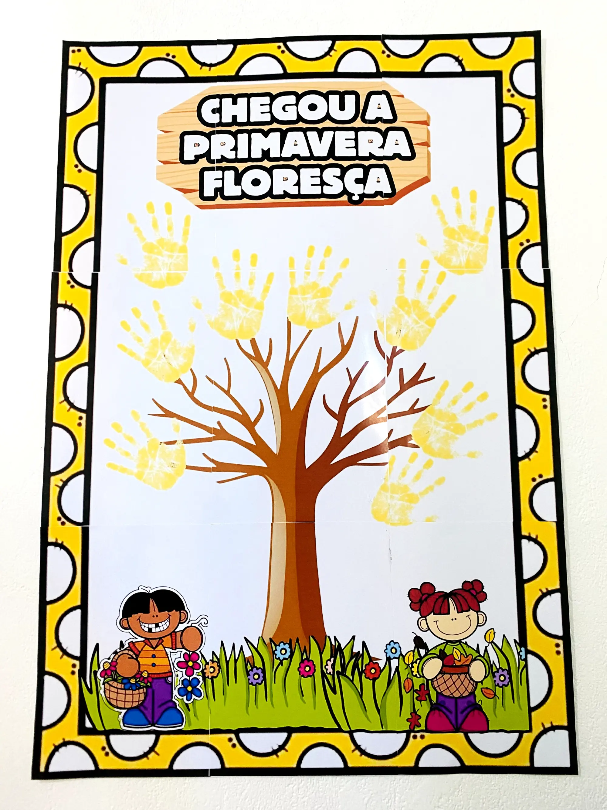 Painel Primavera: Decoração Colorida com Flores, Cores e Alegria — amostra 1: Painel decorativo e interativo de Primavera