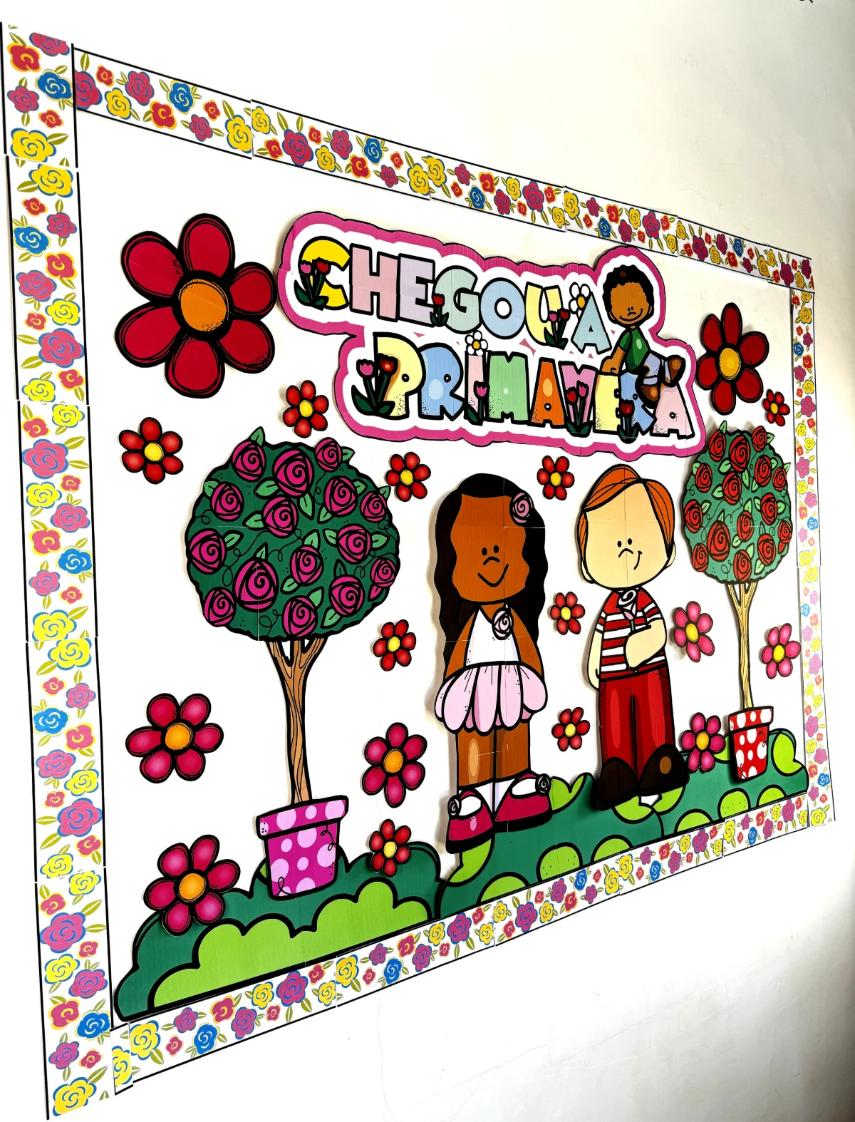Painel Primavera para encantar e celebrar a estação das flores — amostra 2: "🌸🌼 Chegou a Primavera