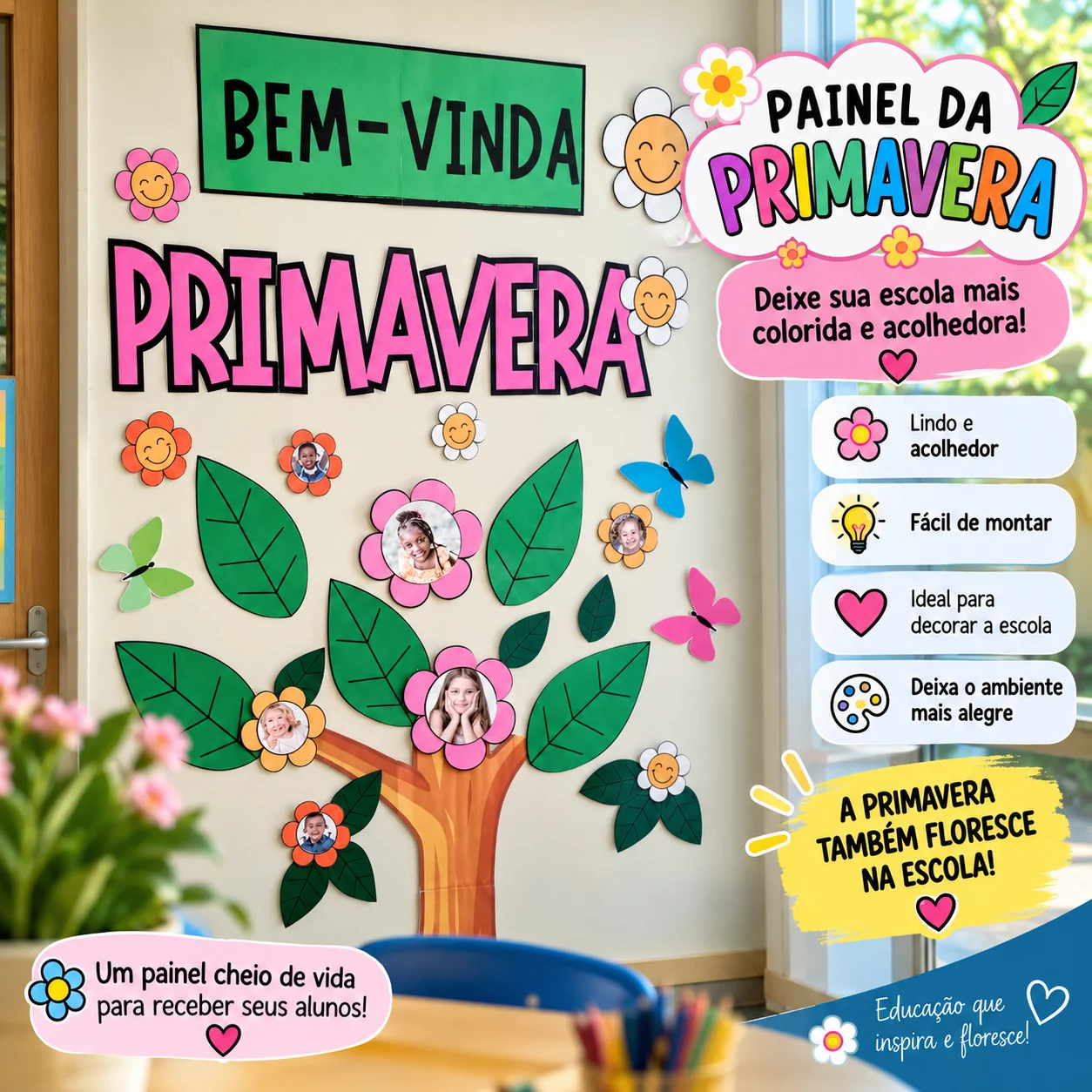 PAINEL PRIMAVERA - SALA DE AULA - ANOS INICIAIS E INFANTIL — capa do material