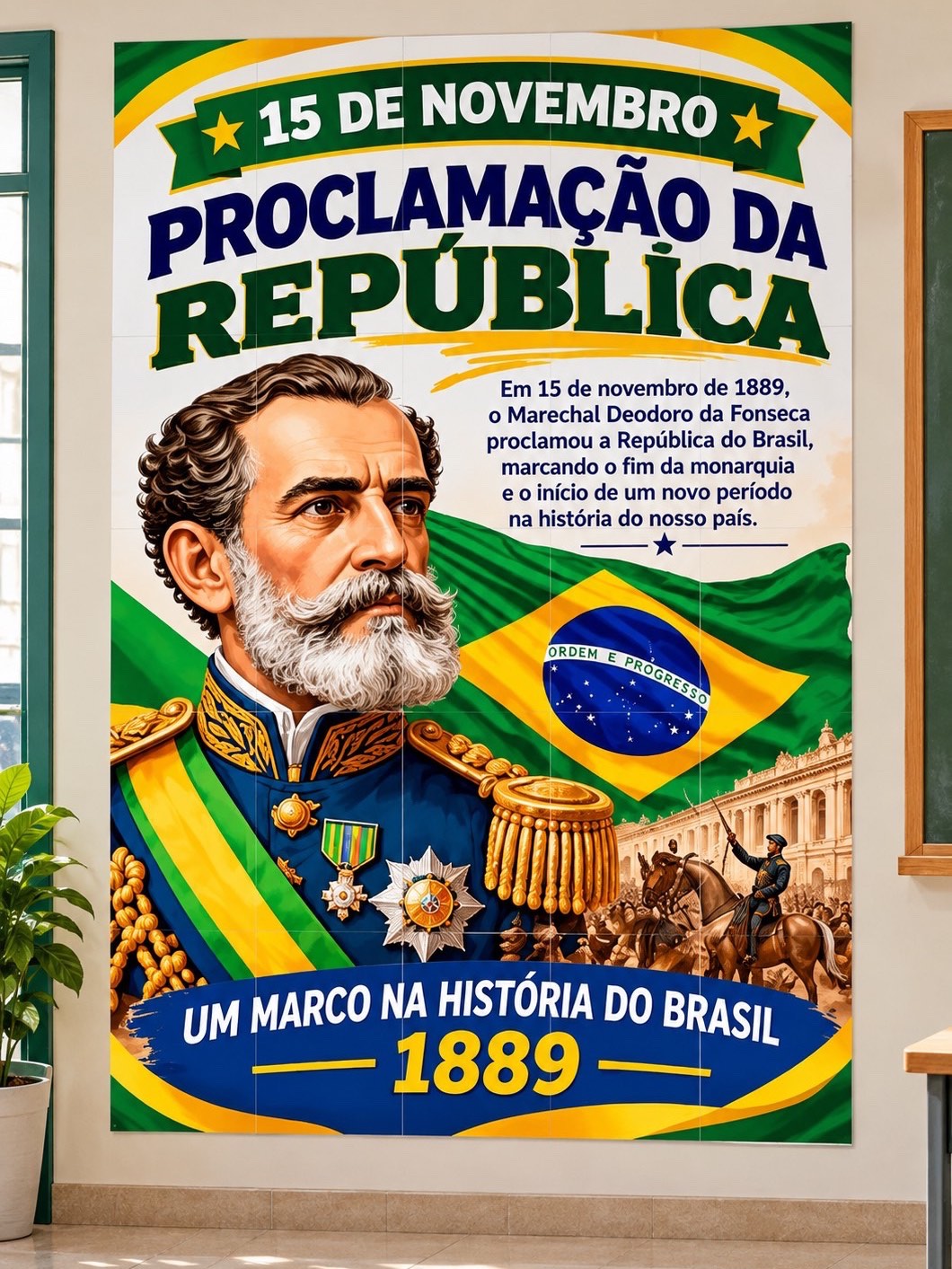 Painel Proclamação da República 15 de Novembro para Imprimir – PDF — amostra 1: Painel 15 de Novembro para imprimir em 25…