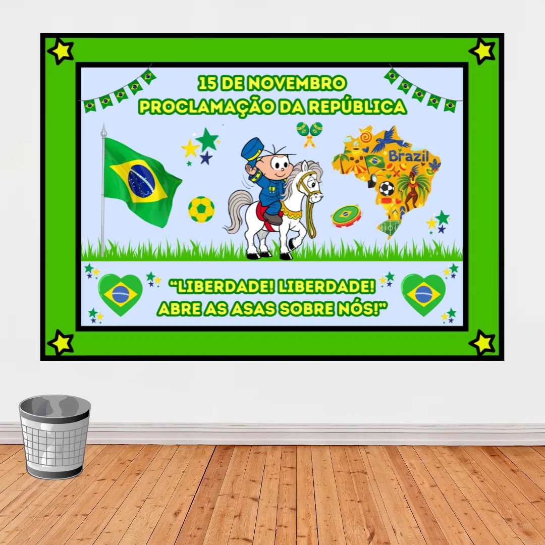 Painel Proclamação da República – 18 Folhas em PDF — amostra 3: Painel Proclamação da República para imprimir com 18…