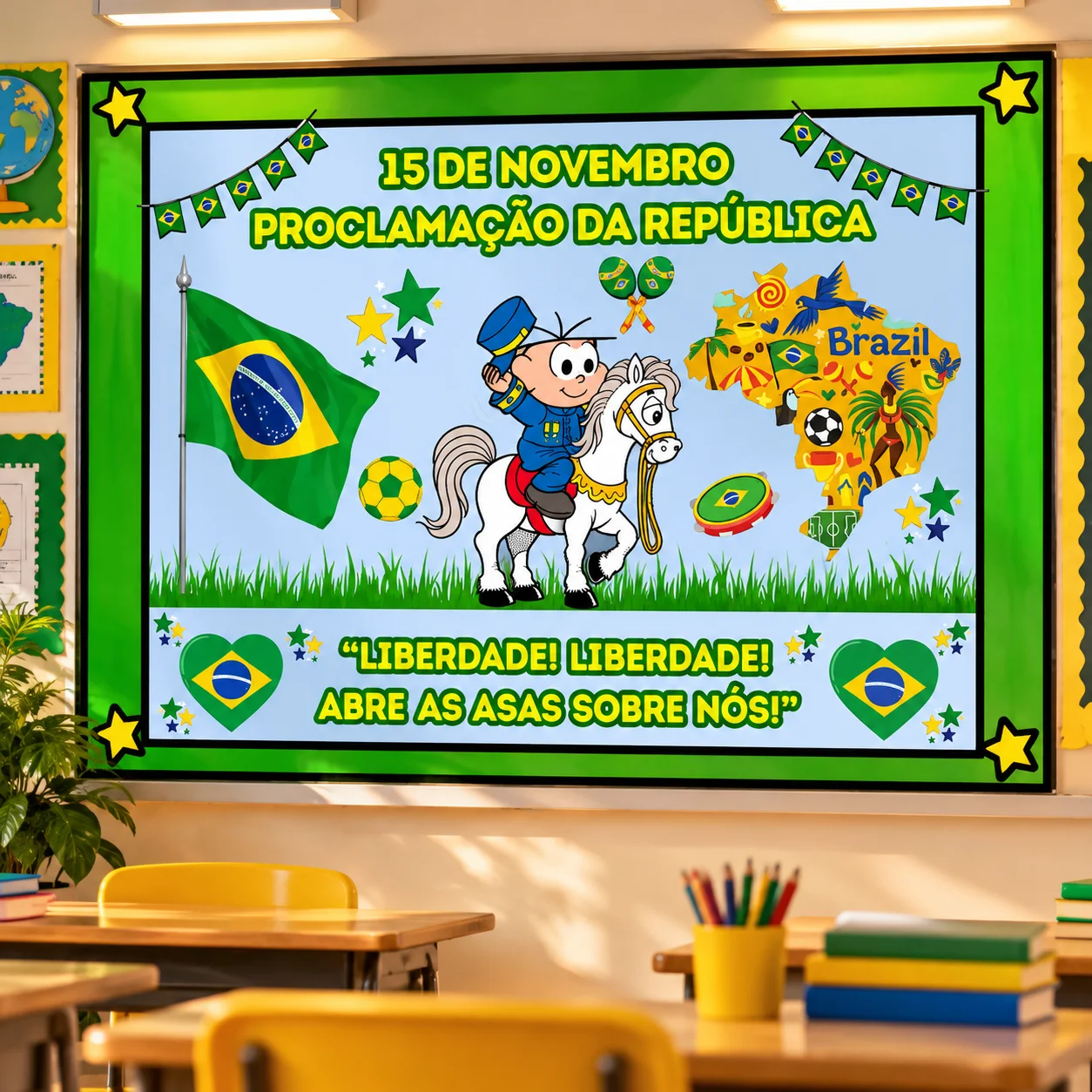 Painel Proclamação da República – 18 Folhas em PDF — Datas comemorativas para Educação Infantil: Painel Proclamação da…
