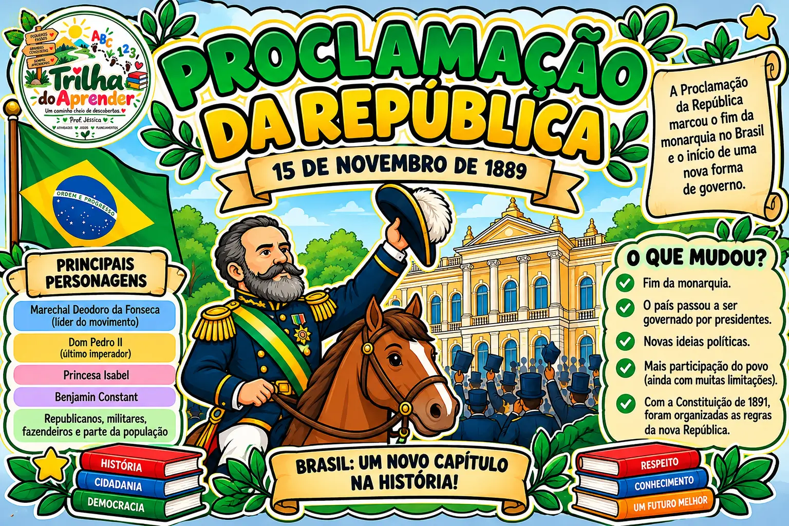 Painel Proclamação da República – 24 Folhas A4 para Mural — capa do material