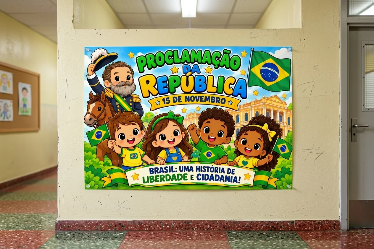 Painel Proclamação da República - 8 ou 18 folhas A4 — capa do material