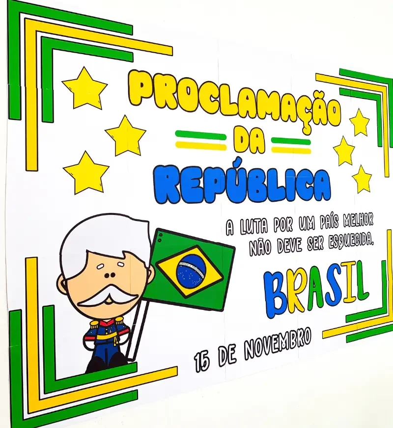 Painel Proclamação da República em PDF | 15 de Novembro — amostra 3: 📏 Tamanho: 1,34 m x 0,95 m