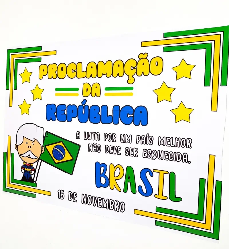 Painel Proclamação da República em PDF | 15 de Novembro — amostra 4: Painel Proclamação da República em PDF para decorar a…