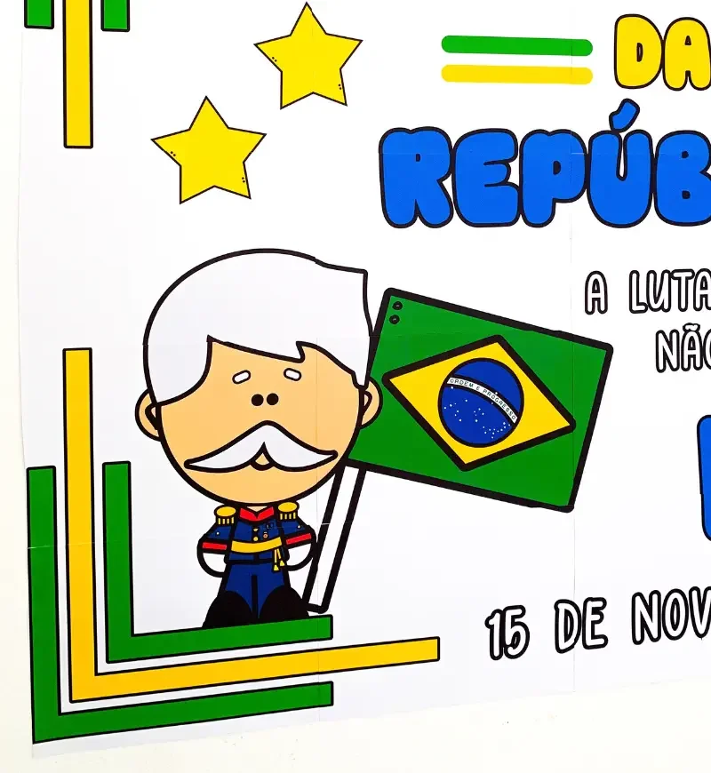 Painel Proclamação da República em PDF | 15 de Novembro — amostra 5: Painel Proclamação da República em PDF para decorar a…