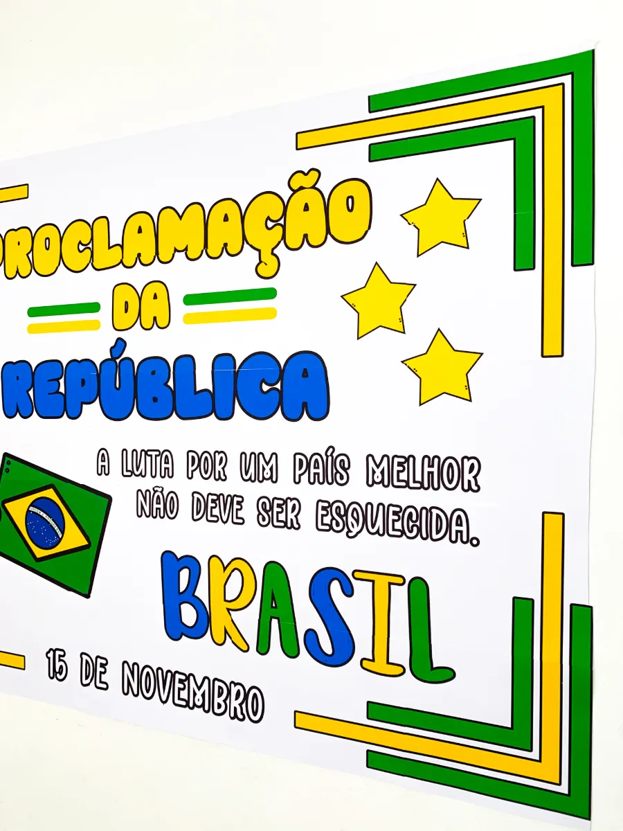 Painel Proclamação da República – História e Cidadania — amostra 1: Painel Proclamação da República em PDF, pronto para…