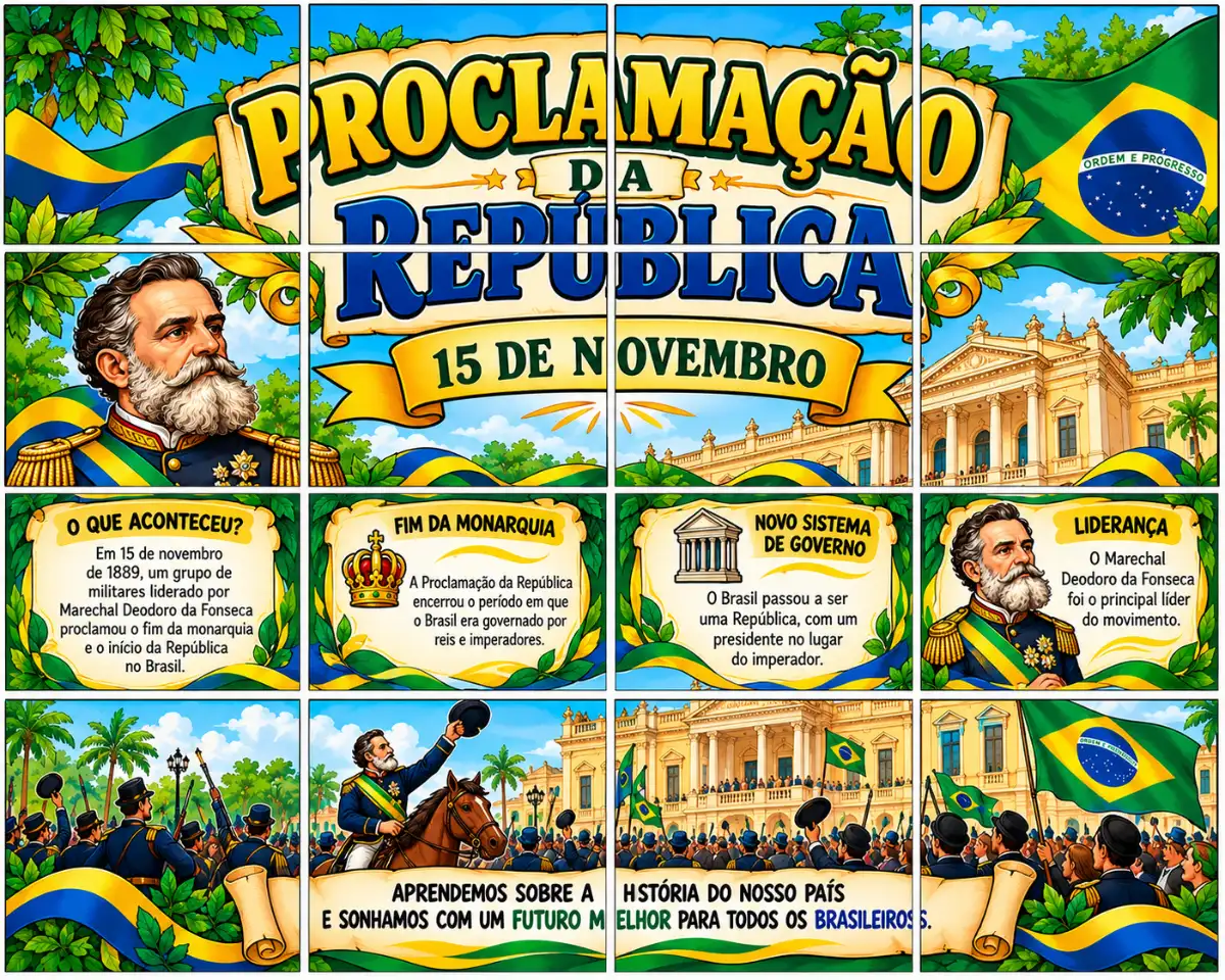 Painel Proclamação da República: orientações para montagem — História para Ensino Fundamental I (1º–5º): O Painel da…