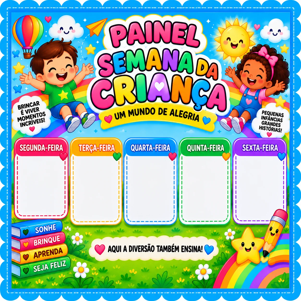 Painel Programação – Semana Da Criança Um Mundo de Alegria — Atividades para Educação Infantil: Painel Semana da Criança…
