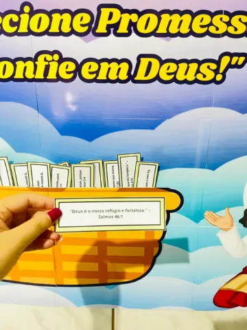 Painel Promessas de Cristo - Ensino Religioso Ministério Infantil — amostra 2: ❤️PAINEL CESTINHA DAS PROMESSAS "Colecione…