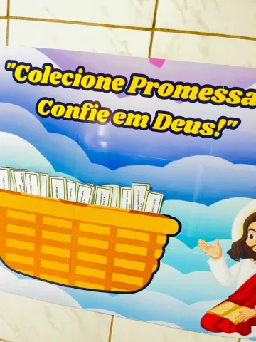 Painel Promessas de Cristo - Ensino Religioso Ministério Infantil — amostra 3: ❤️PAINEL CESTINHA DAS PROMESSAS "Colecione…