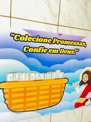 Painel Promessas de Cristo - Ensino Religioso Ministério Infantil — amostra 5: ❤️PAINEL CESTINHA DAS PROMESSAS "Colecione…