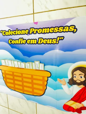 Painel Promessas de Cristo - Ensino Religioso Ministério Infantil — amostra 6: ❤️PAINEL CESTINHA DAS PROMESSAS "Colecione…