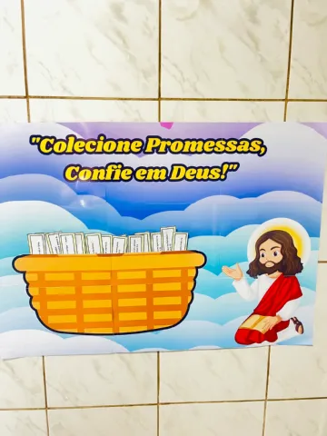 Painel Promessas de Cristo - Ensino Religioso Ministério Infantil — amostra 7: ❤️PAINEL CESTINHA DAS PROMESSAS "Colecione…