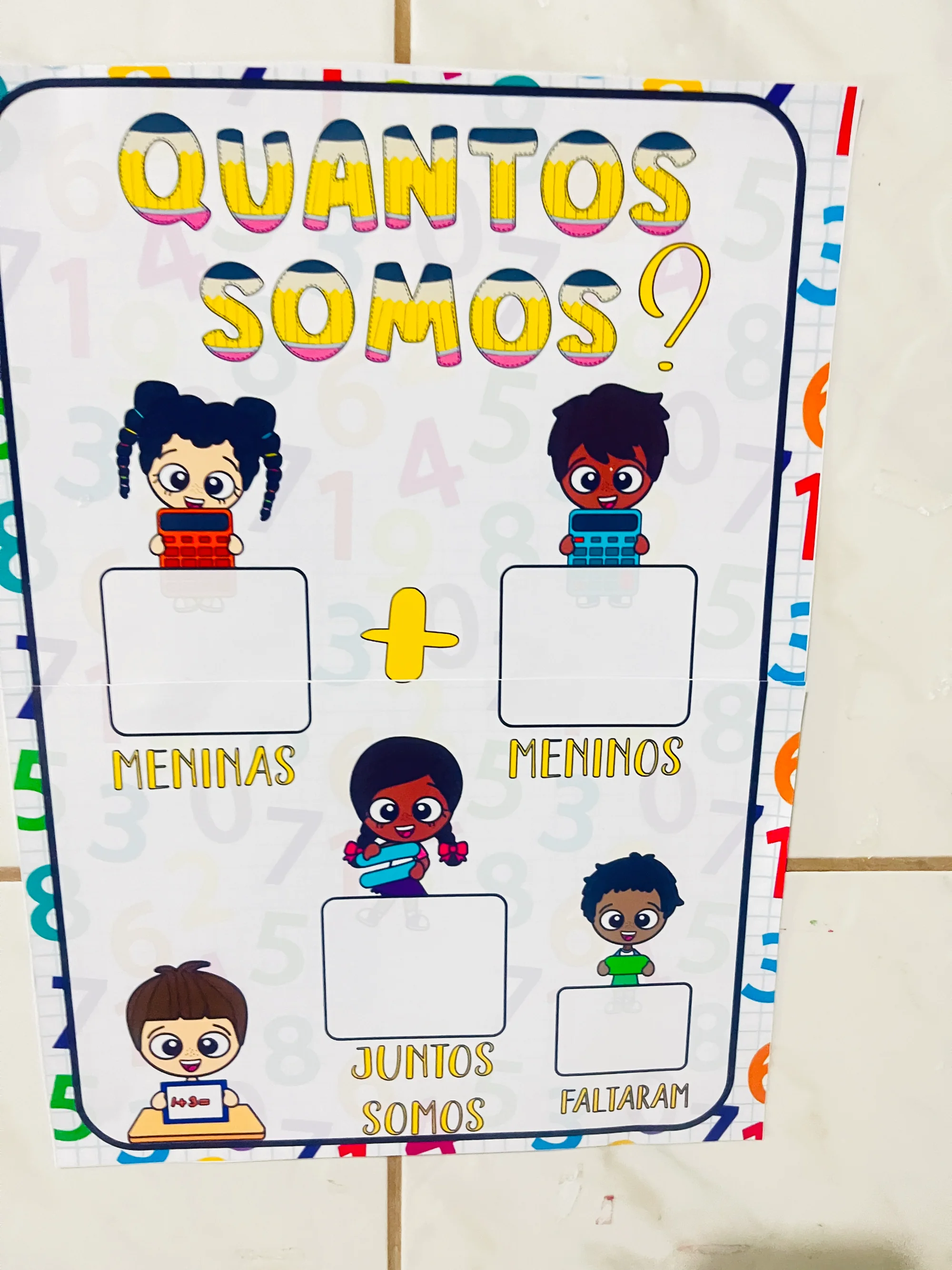 Painel Quantos Somos? Contagem da Turma na Educação Infantil — amostra 1: Painel “Quantos Somos