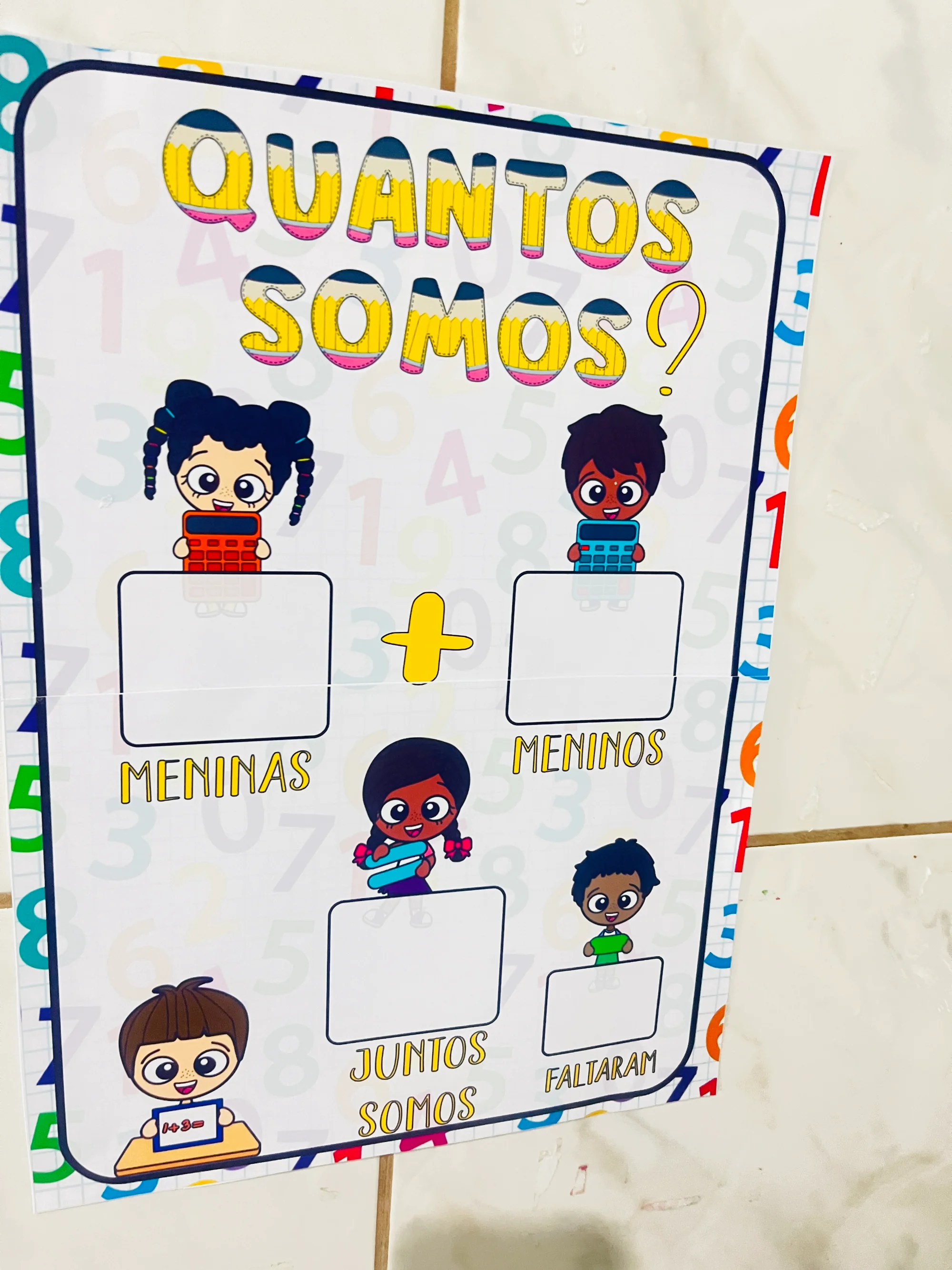 Painel Quantos Somos? Contagem da Turma na Educação Infantil — amostra 2: Painel “Quantos Somos