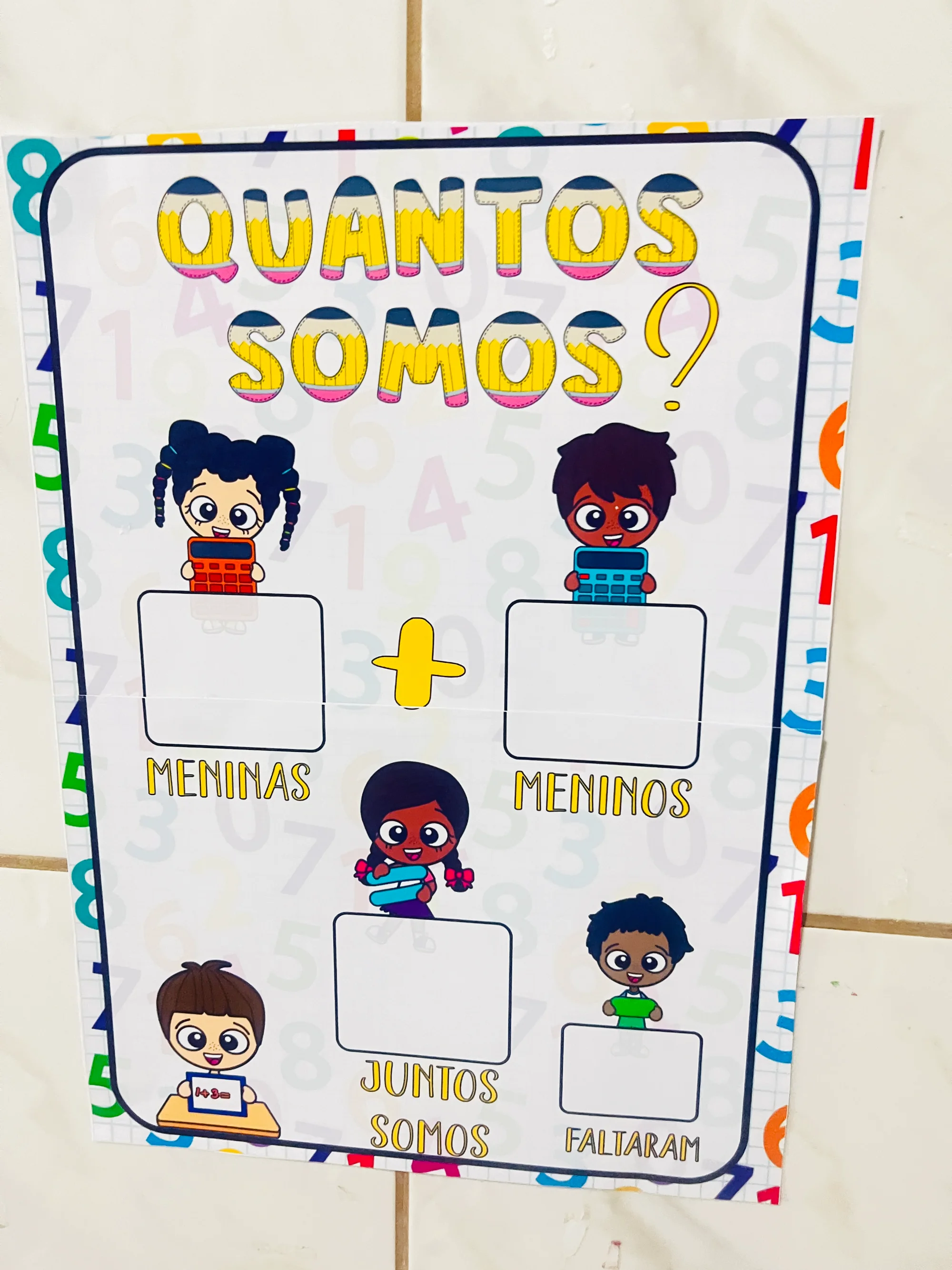 Painel Quantos Somos? Contagem da Turma na Educação Infantil — amostra 3: Painel “Quantos Somos