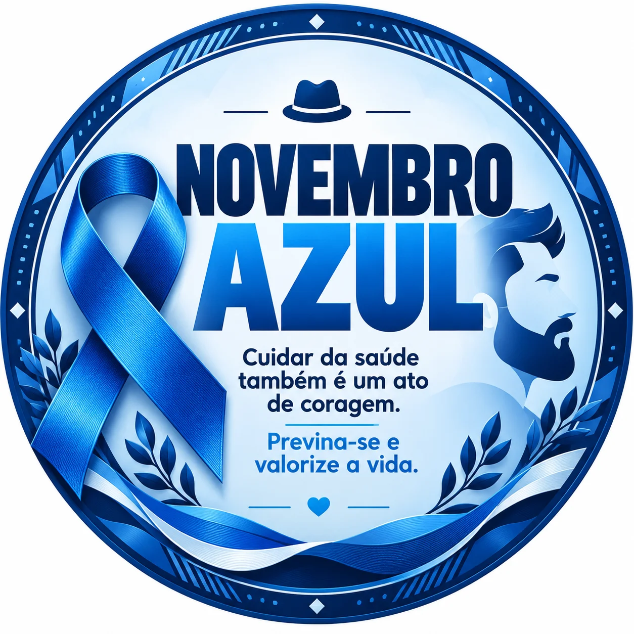 Painel Redondo Novembro Azul 50x50cm - Guia de Montagem Pdf — capa do material