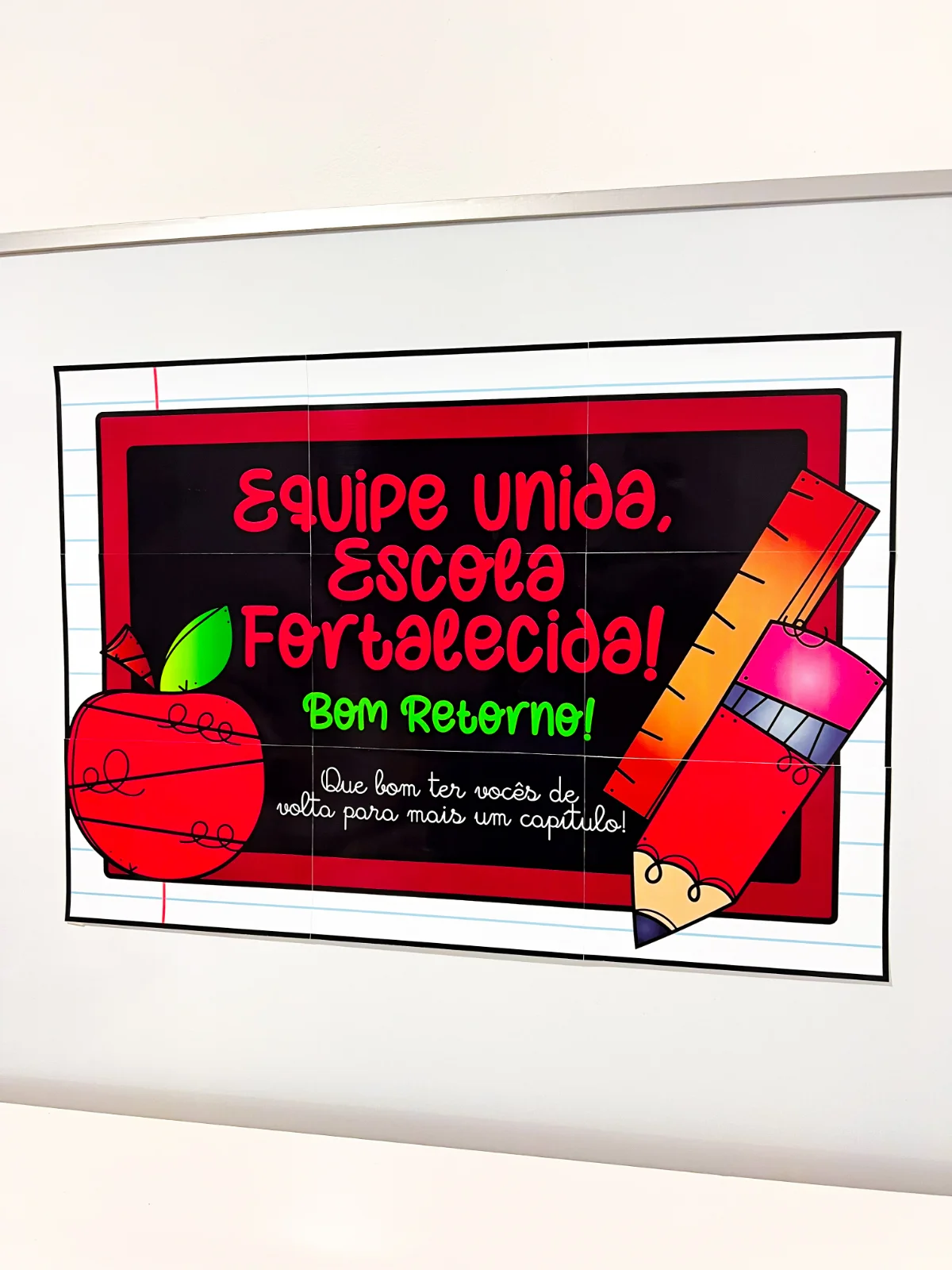 Painel Retorno da Equipe – Material Pedagógico — amostra 1: Recepcione sua equipe escolar com uma mensagem de acolhimento e…