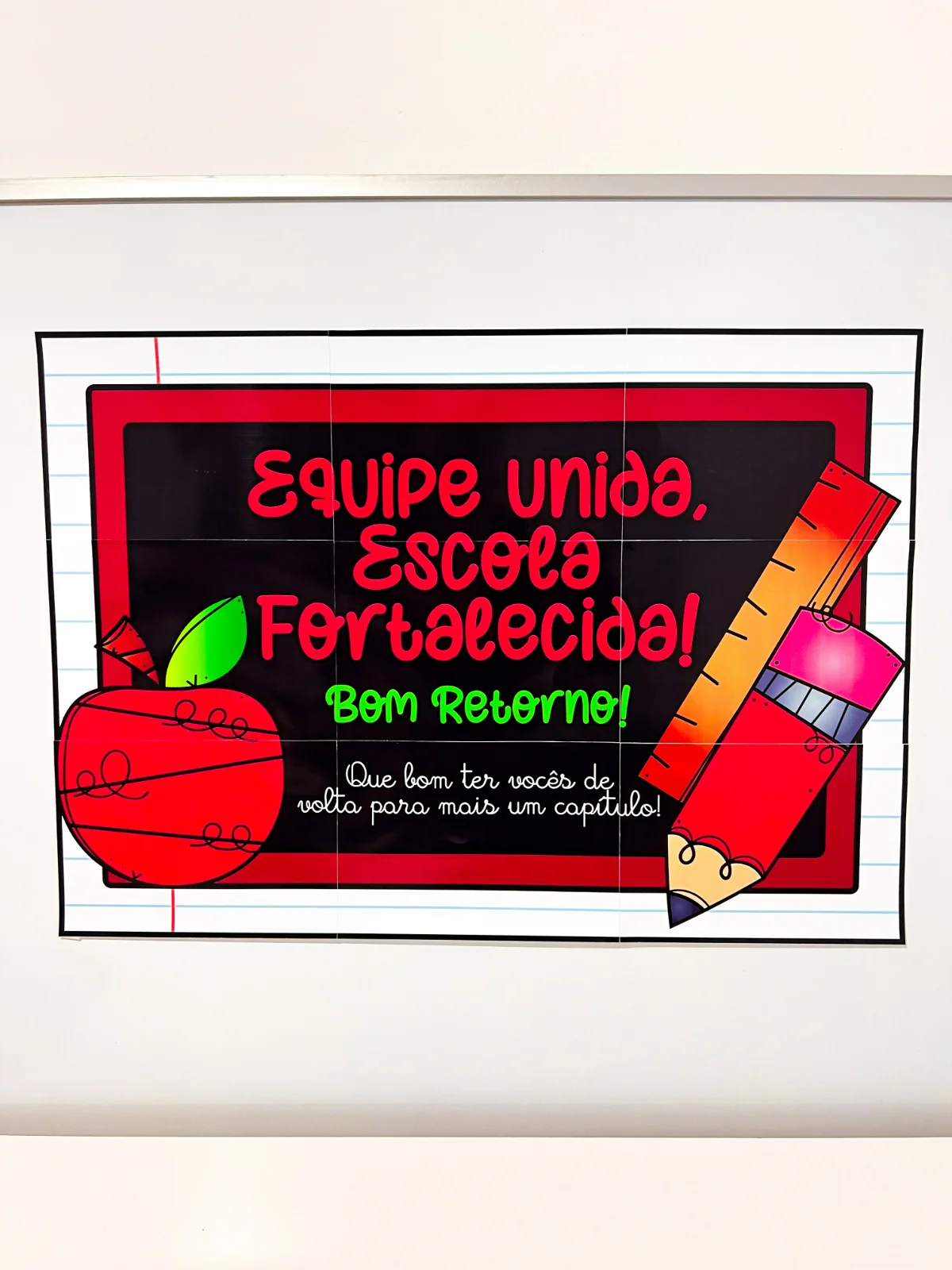 Painel Retorno da Equipe – Material Pedagógico — Alfabetização para Educação Infantil: Recepcione sua equipe escolar com…