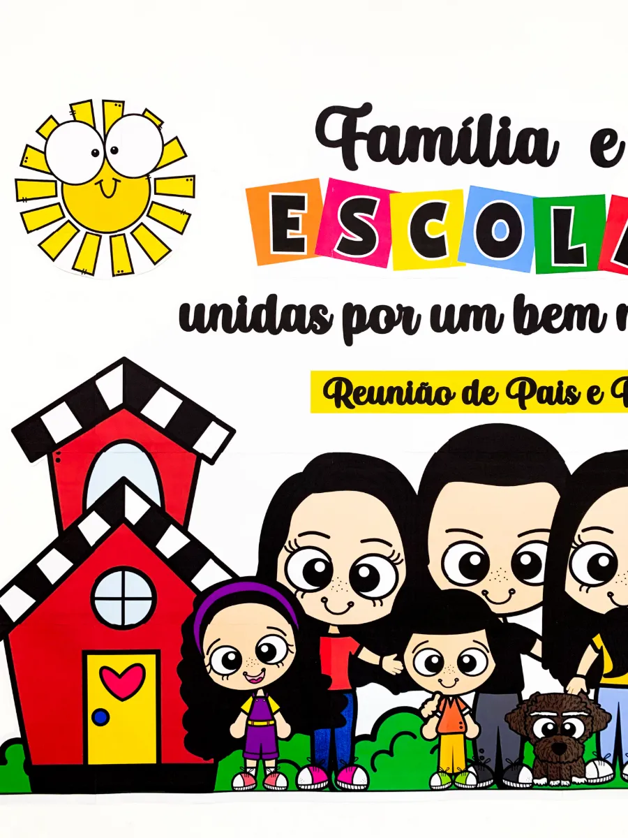 Painel Reunião de Pais para Educação Infantil e Anos Iniciais — amostra 1: Um recurso prático para decorar a escola ou a…