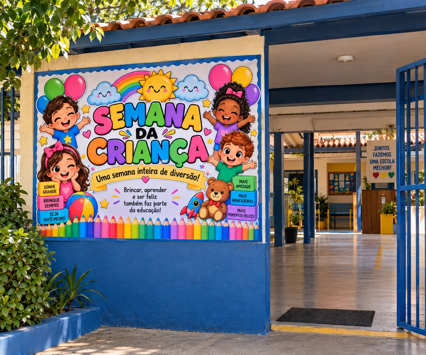 Painel Semana da criança! Perfeito para decorar o espaço escolar ! — amostra 3: Painel semana para semana da criança