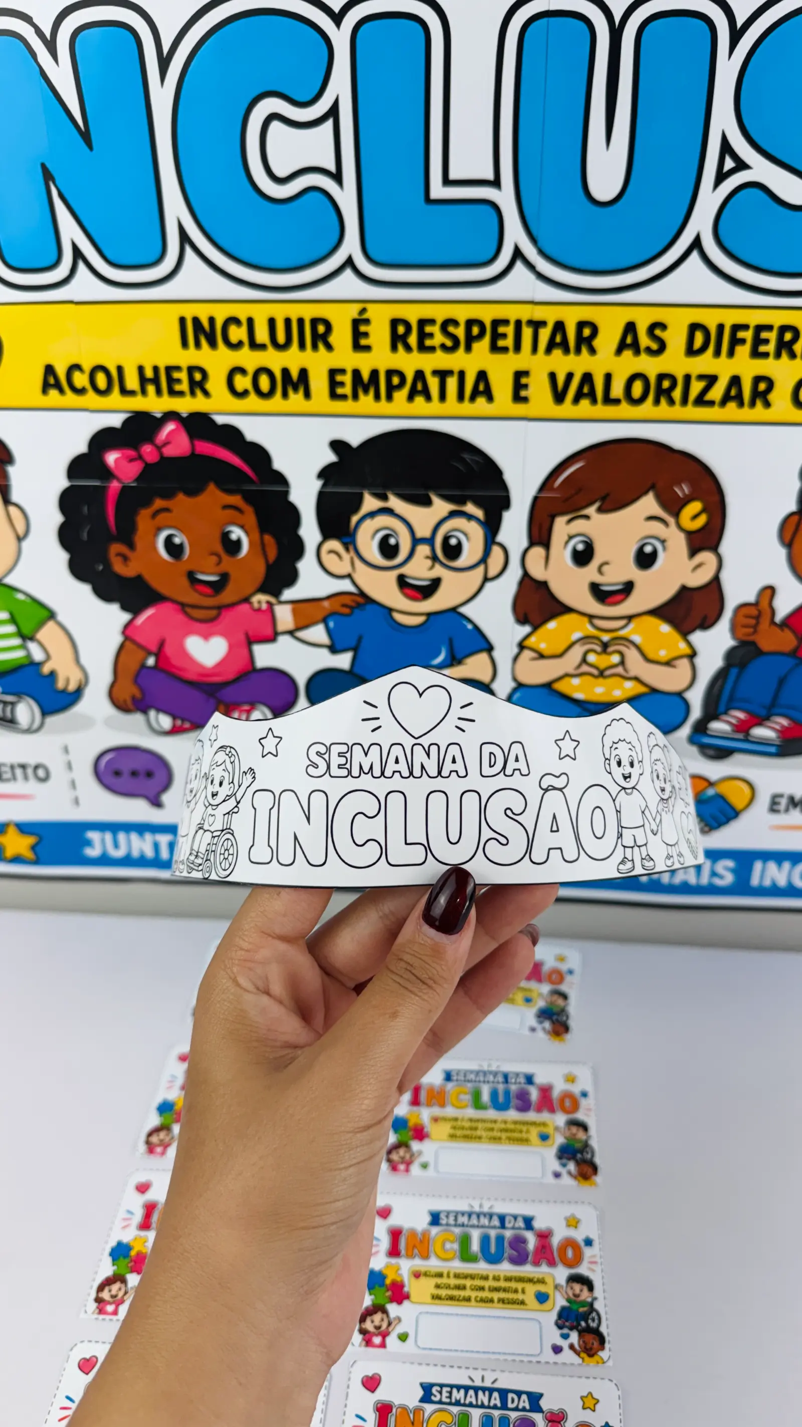 🌈 PAINEL SEMANA DA INCLUSÃO 💙 ANOS INICIAIS E INFANTIL — amostra 2: Um material lindo e completo para trabalhar a Semana…