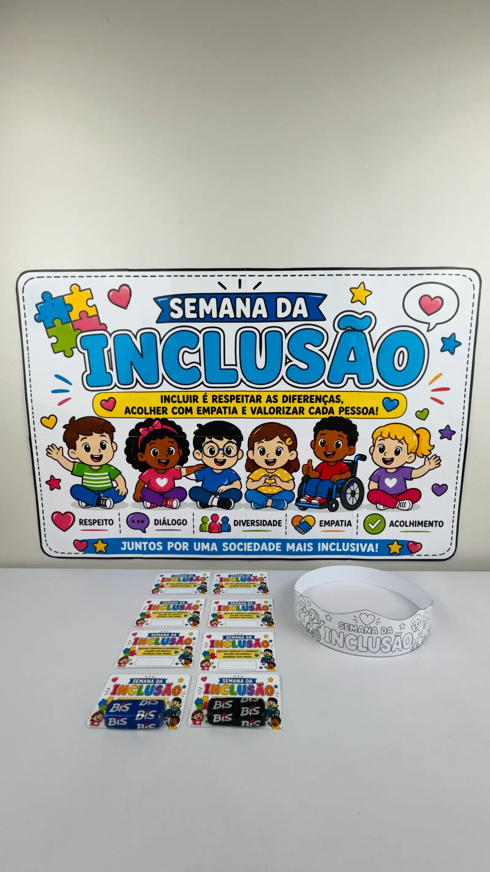 🌈 PAINEL SEMANA DA INCLUSÃO 💙 ANOS INICIAIS E INFANTIL — amostra 3: Um material lindo e completo para trabalhar a Semana…