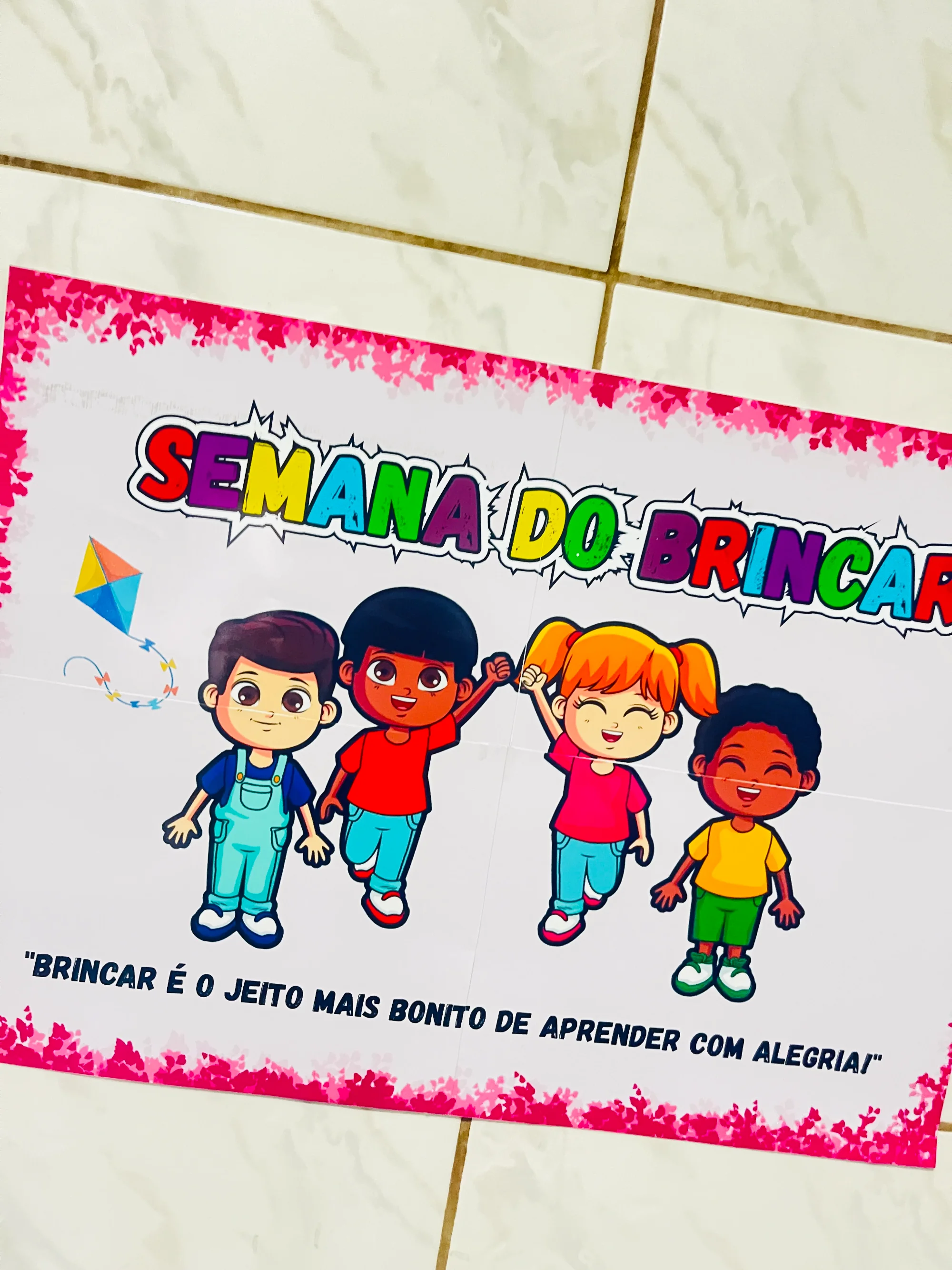 Painel Semana do Brincar- Ensino infantil — amostra 4: Painel Semana do Brincar com frase especial para decorar a escola e…