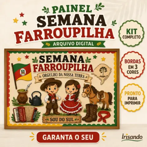 PAINEL SEMANA FARROUPILHA NA ESCOLA! - PLR — capa do material