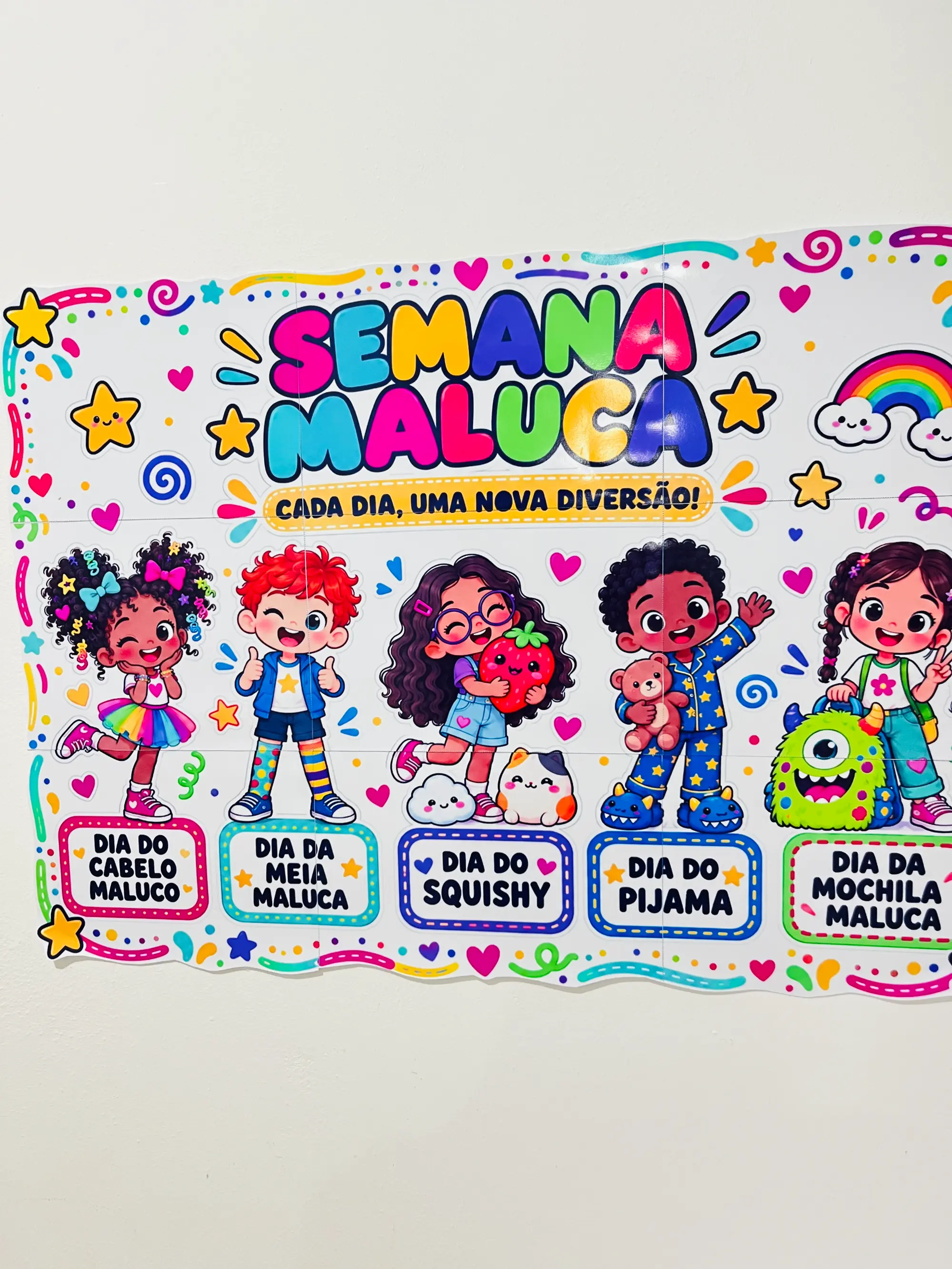 Painel Semana Maluca – Decoração Escolar para Imprimir — amostra 2: 🎉 Deixe a criatividade tomar conta da escola e…