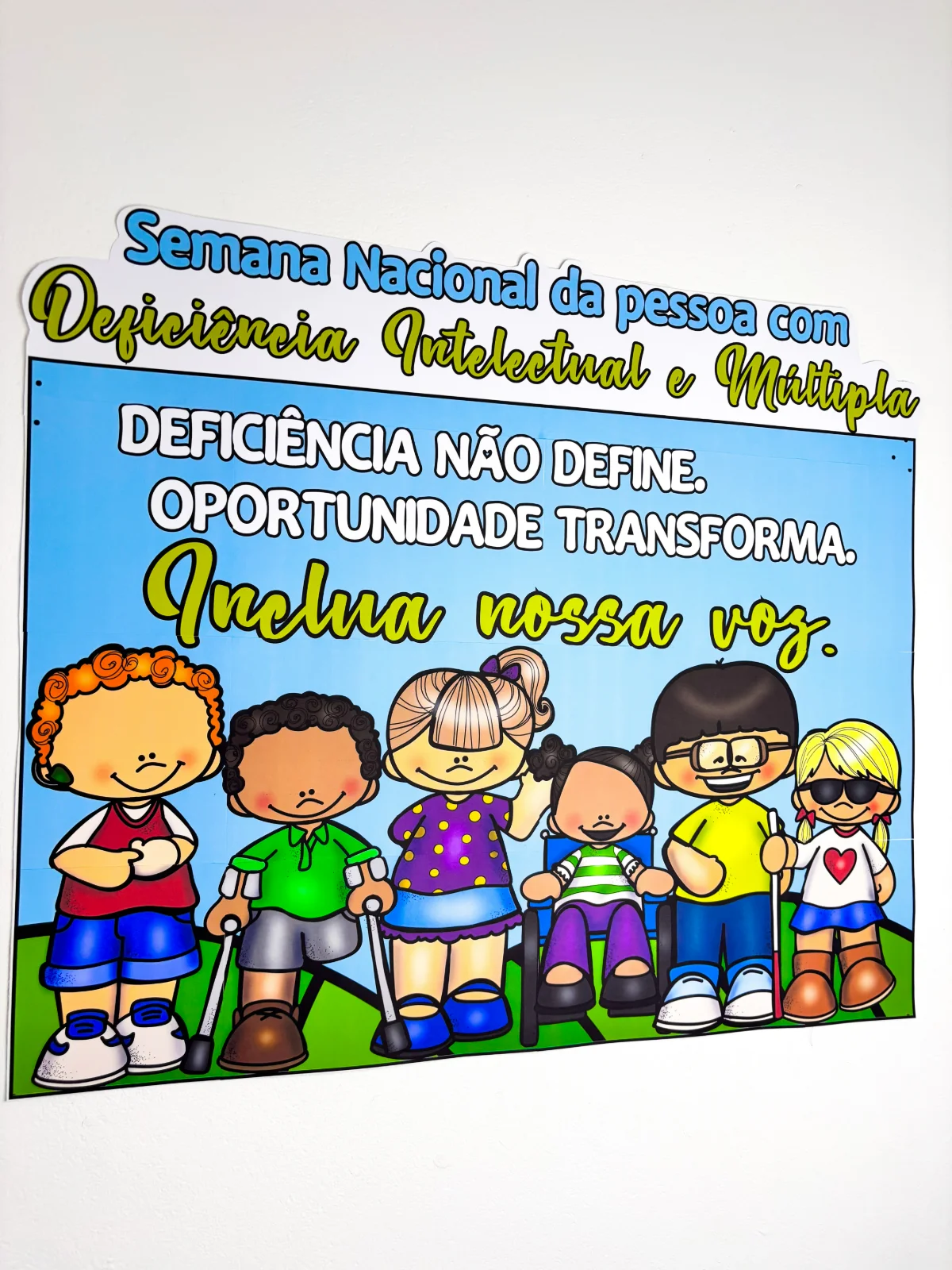 Painel Semana Nacional da Pessoa com Deficiência Intelectual e Múltipla — amostra 4: Ideal para escolas, professores e…
