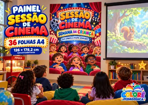 Painel Sessão de Cinema – Semana da Criança | 16, 36 e 49 Folhas A4 (cópia) — capa do material