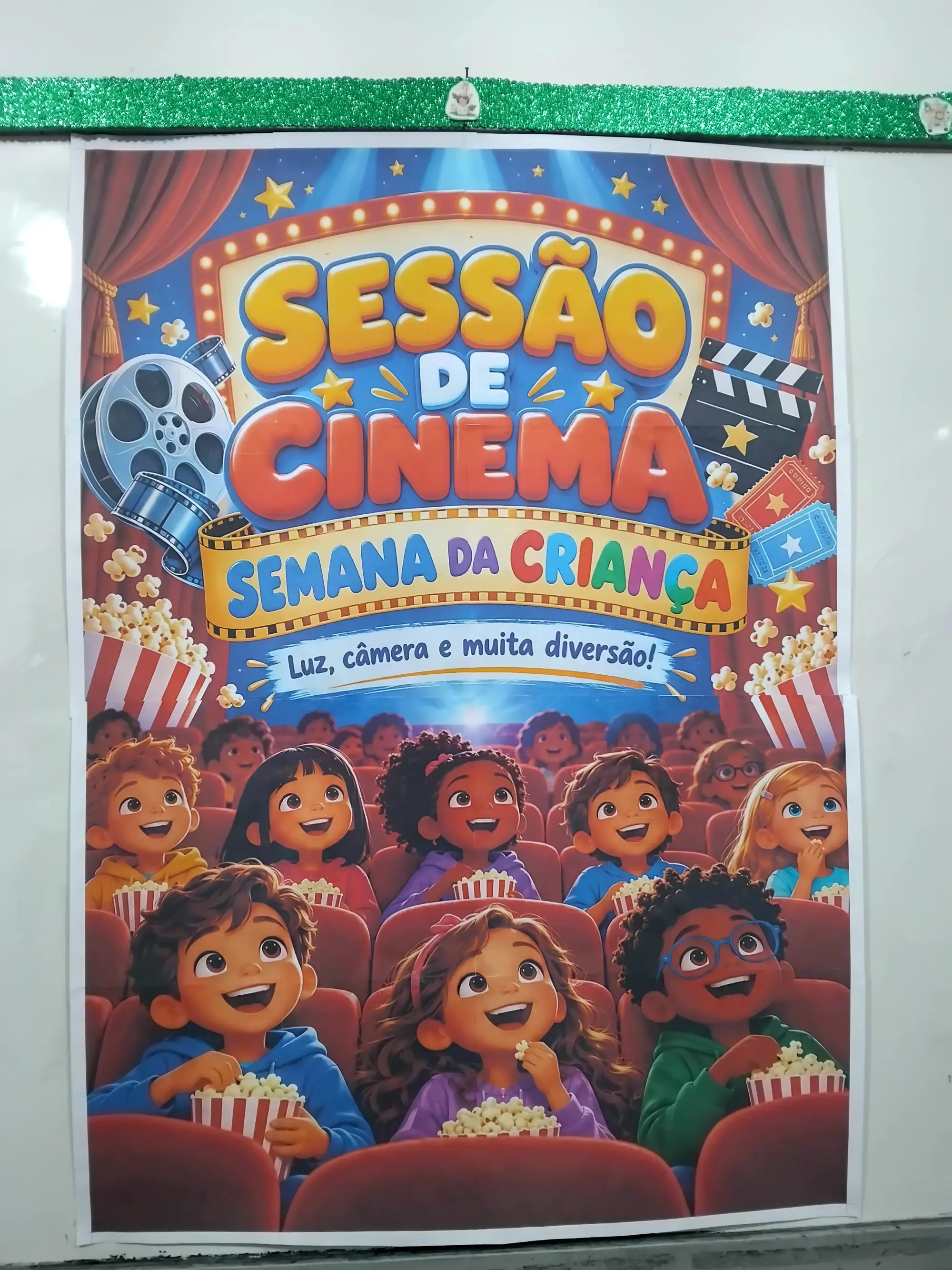 Painel Sessão de Cinema – Semana da Criança – 16 Folhas A4 — capa do material