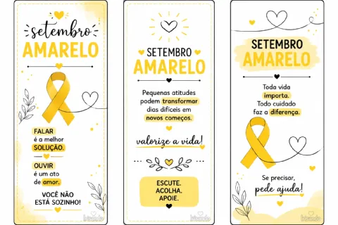 PAINEL SETEMBRO AMARELO – ACOLHIMENTO À VIDA | IRISANDO — amostra 2: Transforme o Setembro Amarelo em uma ação de…