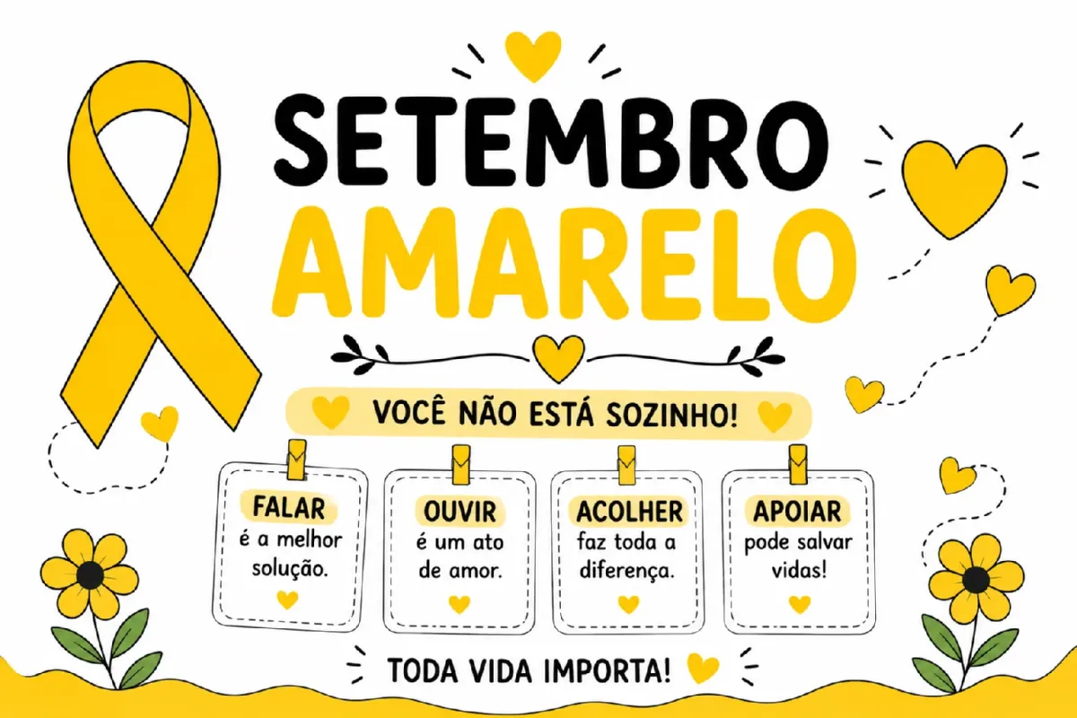 PAINEL SETEMBRO AMARELO – ACOLHIMENTO À VIDA | IRISANDO — Alfabetização para Educação Infantil: Transforme o Setembro…