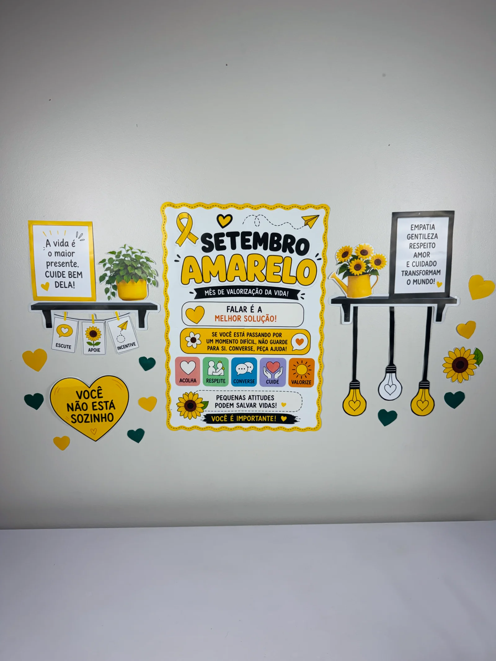 🌻 PAINEL SETEMBRO AMARELO - ATIVIDADE LUDICA — amostra 1: Um painel especial para trabalhar o Setembro Amarelo de forma…