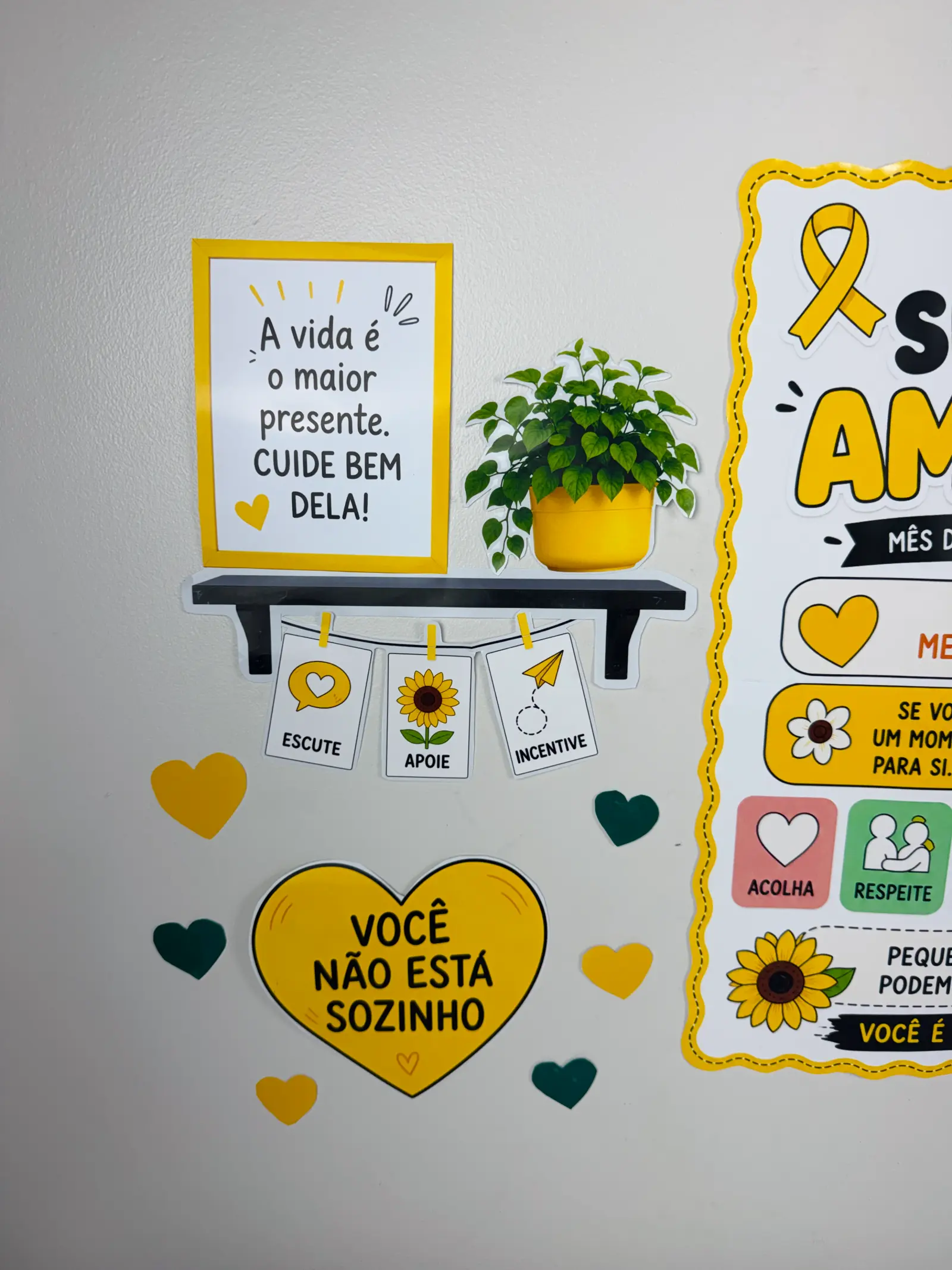 🌻 PAINEL SETEMBRO AMARELO - ATIVIDADE LUDICA — amostra 4: Um painel especial para trabalhar o Setembro Amarelo de forma…