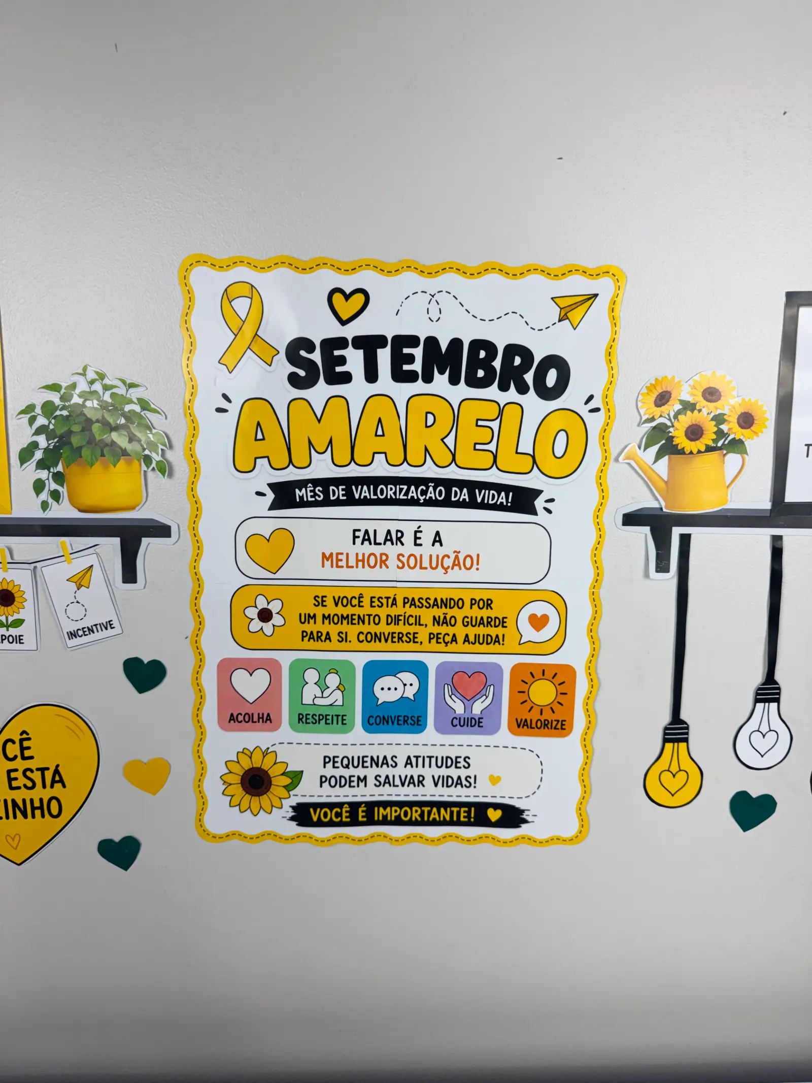 🌻 PAINEL SETEMBRO AMARELO - ATIVIDADE LUDICA — amostra 6: Um painel especial para trabalhar o Setembro Amarelo de forma…