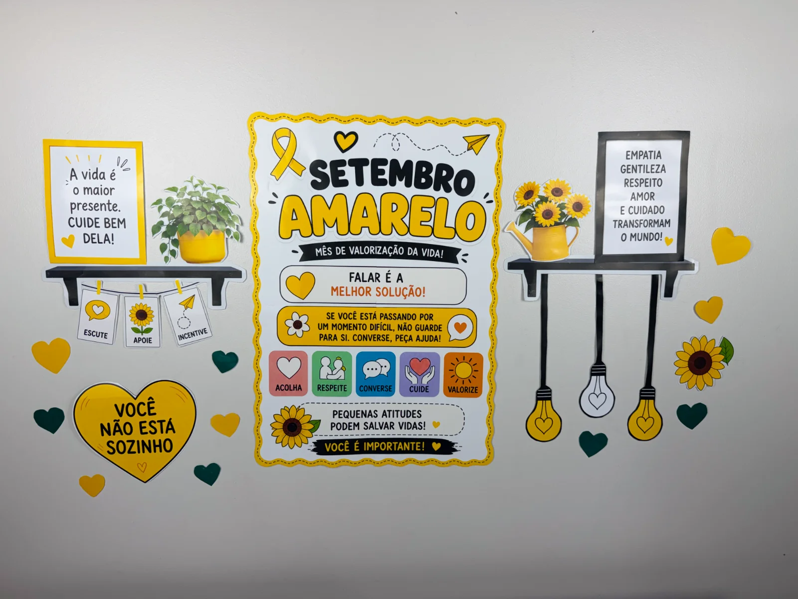🌻 PAINEL SETEMBRO AMARELO - ATIVIDADE LUDICA — amostra 7: Um painel especial para trabalhar o Setembro Amarelo de forma…