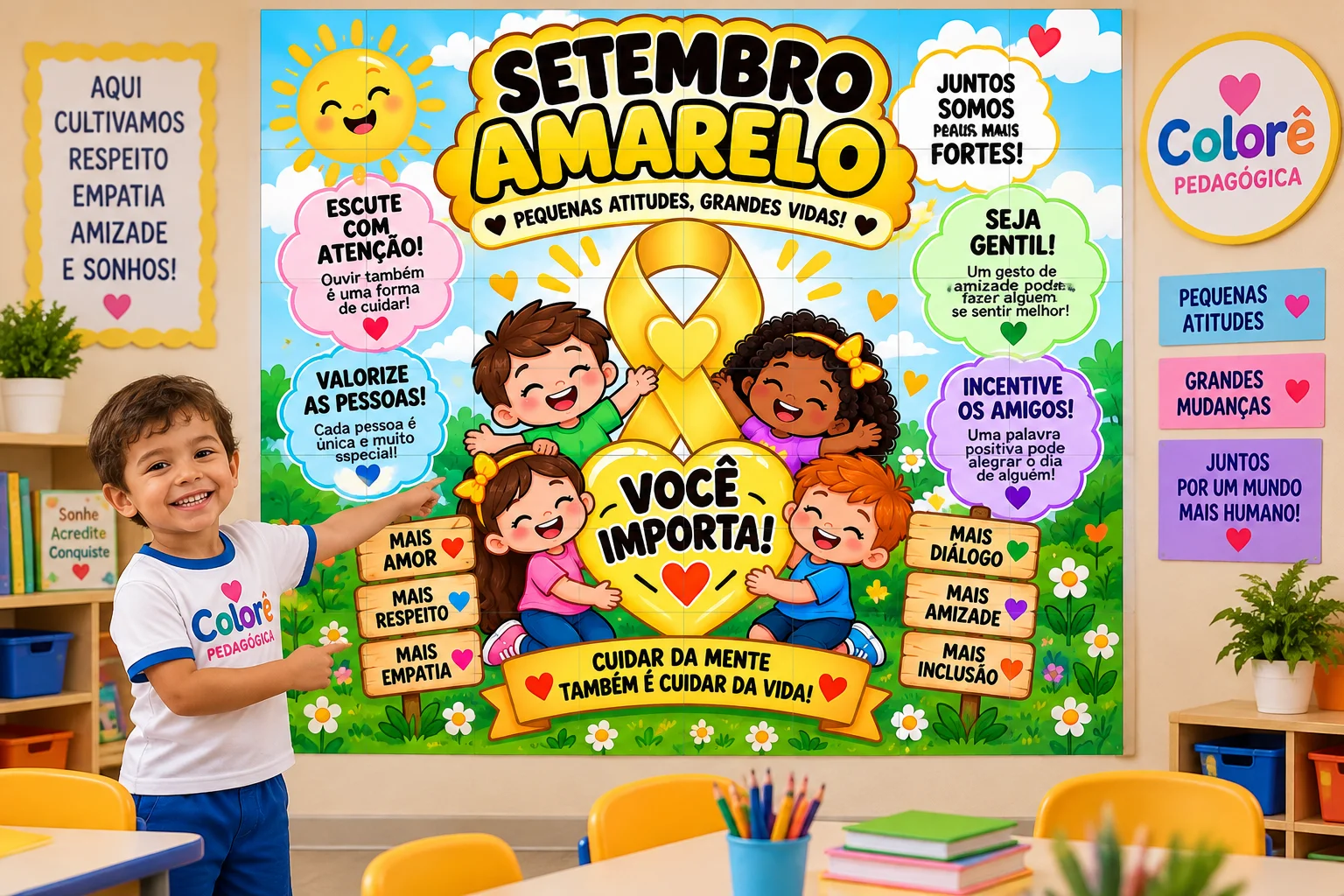 💛 PAINEL SETEMBRO AMARELO — EDUCAÇÃO INFANTIL. — capa do material
