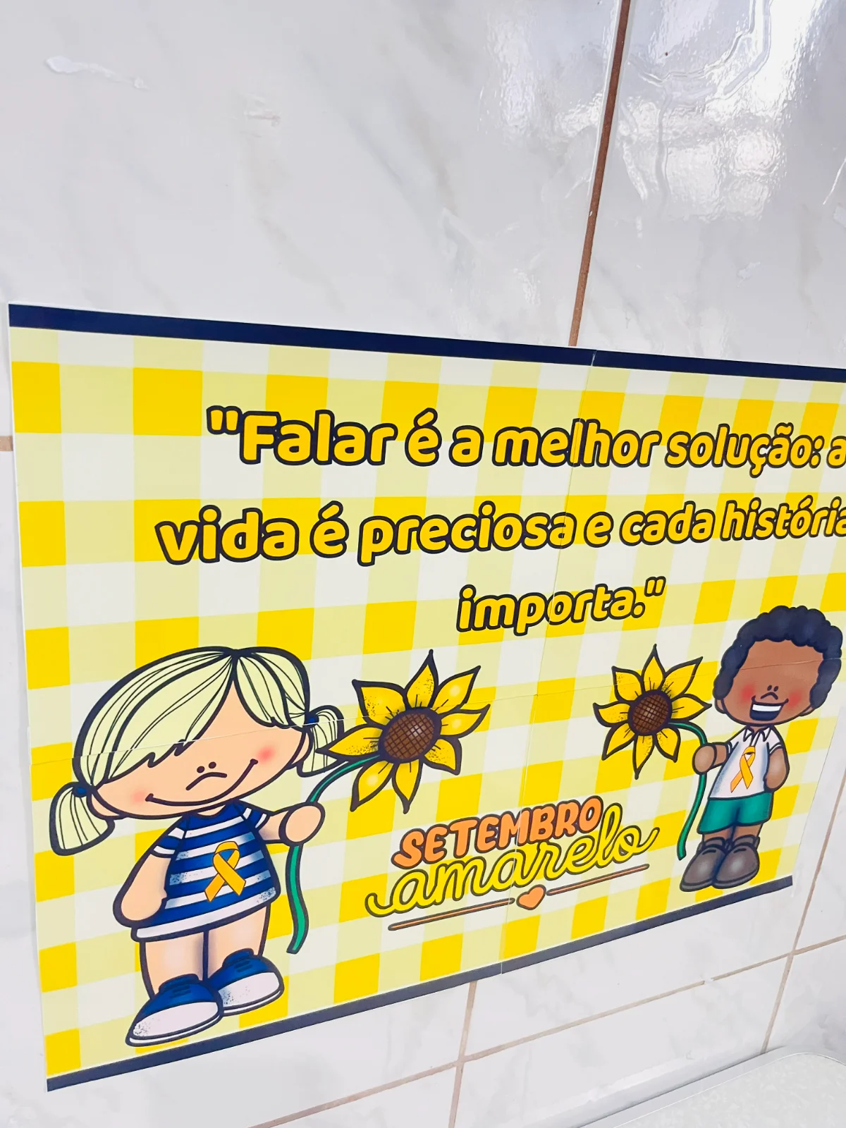 Painel Setembro Amarelo – PDF para Imprimir — amostra 2: Transforme sua escola em um espaço de acolhimento e…
