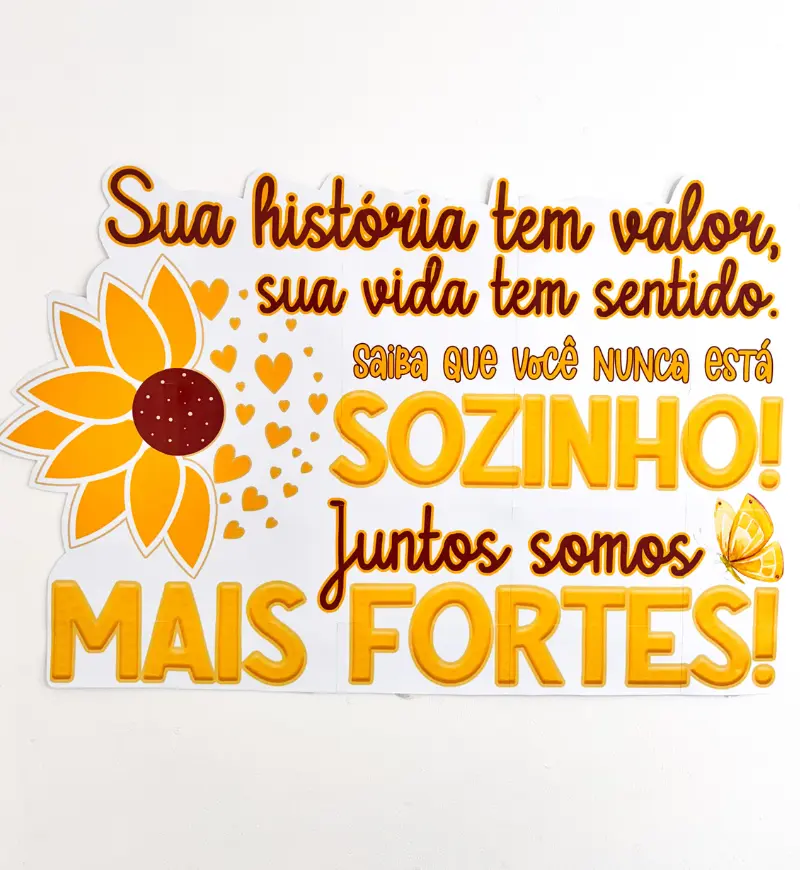 Painel Setembro Amarelo: Sua História Tem Valor em PDF — amostra 1: Painel Setembro Amarelo para um ambiente acolhedor